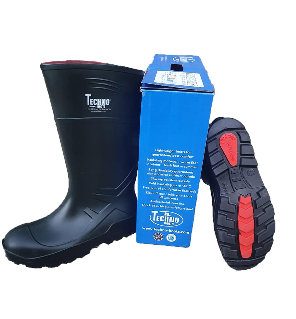 Steel Toe Techno Wellies Mens Safety Steel Toe Techno Wellington-GREEN